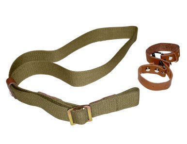 Aftermarket Canvas Carry Sling for Soviet Russian M38 M44 M91 / 30 Mosin Nagant Rifle - Dark Khaki [TG-SLM44]
